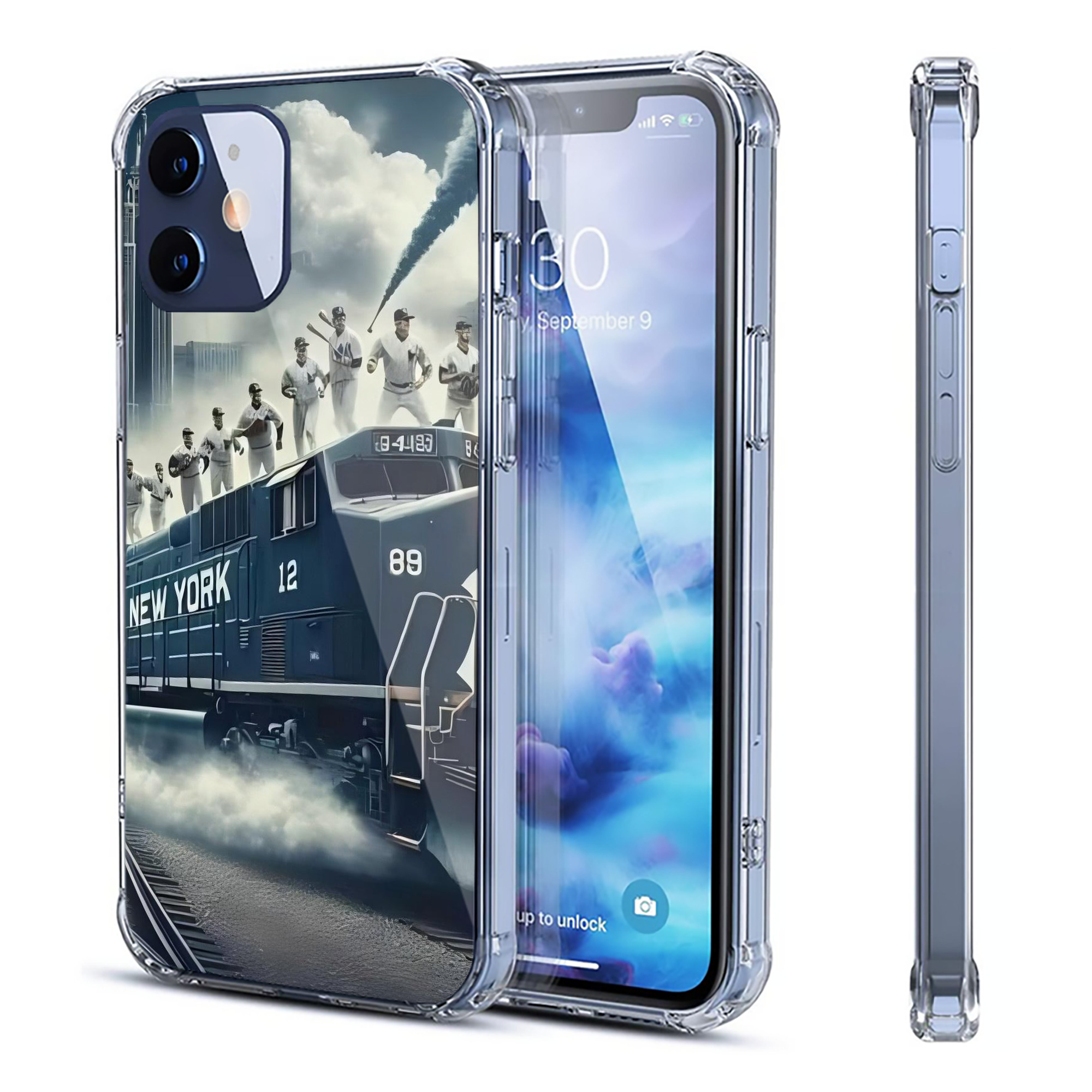 New York Yankees 265 Clear IPhone 12 Case – Soft TPU With UV Print – Enhanced Drop Protection, Precise Fit, Anti-Fingerprint, Customizable Design, Scratch-Resistant, Yellow-Resistant